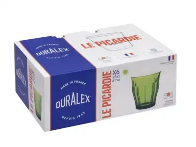 Набор стаканов, 6 шт., 250 мл, серия Picardie Green, DURALEX (Франция) наличный и безналичный расчет