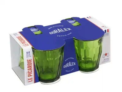 Набор стаканов, 4 шт., 310 мл, серия Picardie Green, DURALEX (Франция) наличный и безналичный расчет