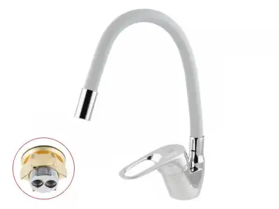 Смеситель для кухни D40 белый EC0179WT eCon (A-five) наличный и безналичный расчет