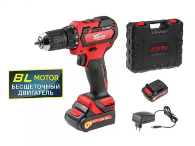 Аккум. дрель-шуруповерт WORTEX BD 1215-1 DLi в чем. (12.0 В, 2 акк., 1.5 А/ч Li-Ion, БЕСЩЁТ., 2 скор., 35 Нм, шурупы до 8 мм) наличный и безналичный расчет