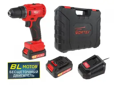 Аккум. дрель-шуруповерт WORTEX BD 1220-1 DLi в чем. (12.0 В, БЕСЩЁТОЧНЫЙ, 2 акк., 1.5 А/ч Li-Ion, 2 ск., 40 Нм, шур. до 6 мм, НЕ подходит к линейке AL наличный и безналичный расчет