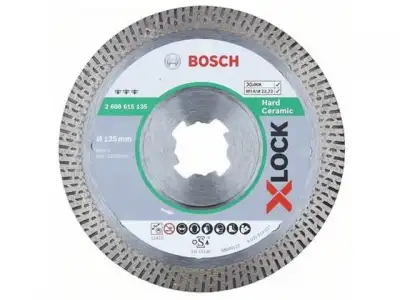 Алмазный круг 125х22,23 мм по керамике сплошн. X-LOCK Best for Hard Ceramic BOSCH ( сухая резка) наличный и безналичный расчет