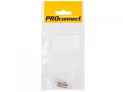 Переходник антенный, (гнездо F - гнездо F), бочка, (1шт.) (пакет)  PROconnect наличный и безналичный расчет