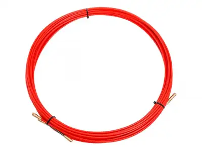 Протяжка кабельная (мини УЗК в бухте), стеклопруток, d=3,5 мм 15 м красная (REXANT) наличный и безналичный расчет