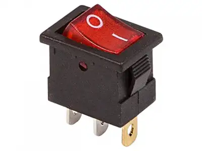 Выключатель клавишный 12V 15А (3с) ON-OFF красный с подсветкой Mini (RWB-206-1, SC-768) REXANT наличный и безналичный расчет