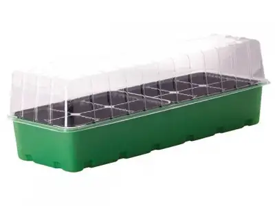 Мини-парник пластмассовый, 12 ячеек, 400х174х130 мм, зеленый, INGREEN наличный и безналичный расчет