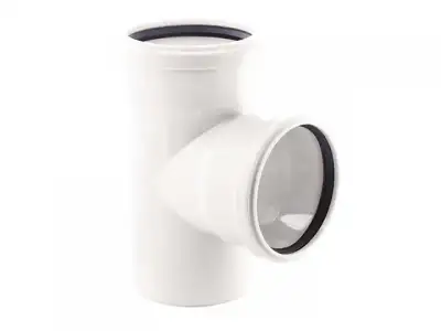 Тройник МВК, бел. 50/50х87 РТП (Для внутренней канализации) (РосТурПласт) наличный и безналичный расчет