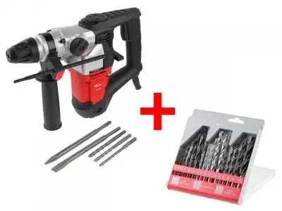 Перфоратор WORTEX RH 3231-1 в чем. + (2 зубила, 3 сверла)+АКЦИЯ(Набор сверл 16 шт. WORTEX в подарок) (+АКЦИЯ( Набор сверл универсальный 16 шт. WORTEX наличный и безналичный расчет
