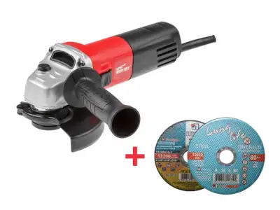 Одноручная углошлифмашина WORTEX AG 1207-3 в кор. + АКЦИЯ (2 круга по металлу) (В подарок 2 круга по металлу LUGAABRASIV) наличный и безналичный расчет