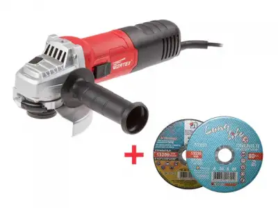 Одноручная углошлифмашина WORTEX AG 1210 E в кор. + АКЦИЯ (2 круга по металлу) (В подарок 2 круга LUGAABRASIV) наличный и безналичный расчет