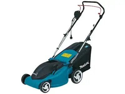 Газонокосилка электрическая MAKITA ELM 3800 (1400 Вт, шир.38 см, выс. 20-75 мм, пластм. корпус, без мульчир., травосборник 40 л) наличный и безналичный расчет