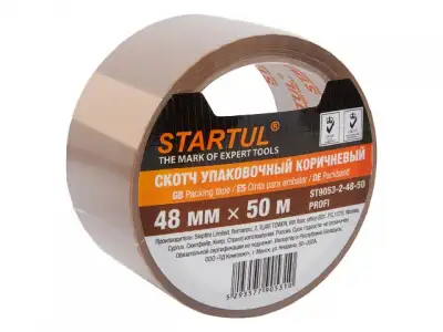 Скотч упаковочный коричневый 48ммх50м STARTUL PROFI (ST9053-2-48-50) (плотность 45мкм) наличный и безналичный расчет