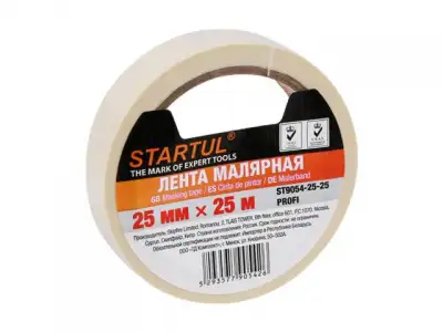 Лента малярная 25ммх25м STARTUL PROFI (ST9054-25-25), белая (производство РФ) наличный и безналичный расчет