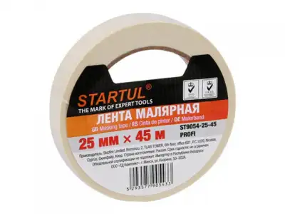 Лента малярная 25ммх45м STARTUL PROFI (ST9054-25-45), белая (производство РФ) наличный и безналичный расчет