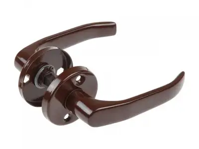 Ручка дверная LENOX на круглой планке 50мм (коричневый) (gamar) наличный и безналичный расчет