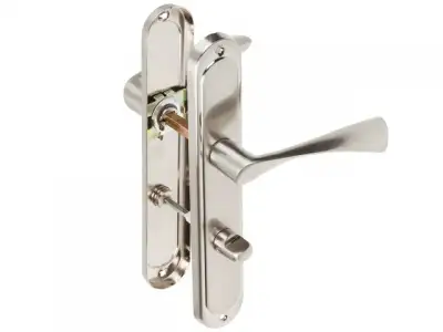 Ручка дверная ETNA 72WС на длинной планке (сатин) (gamar) наличный и безналичный расчет