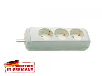 Удлинитель 1.5м (3 роз., 3.3кВт, с/з, ПВС) белый Brennenstuhl Eco-Line (провод 3х1,5мм2, сила тока 16А, с/з - с заземляющим контактом) наличный и безналичный расчет