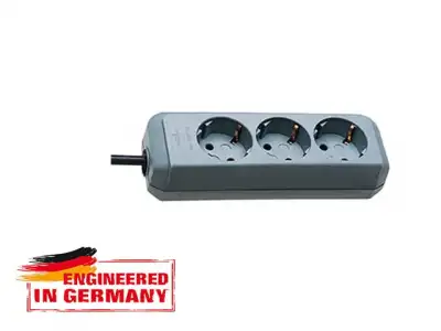 Удлинитель 1.5м (3 роз., 3.3кВт, с/з, ПВС) серебристо-серый Brennenstuhl Eco-Line (провод 3х1,5мм2, сила тока 16А, с/з - с заземляющим контактом) наличный и безналичный расчет