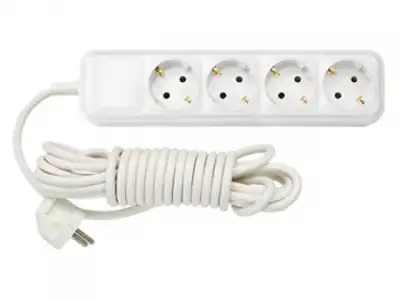 Удлинитель бытовой 10м (4 роз., 3.7кВт, с/з, ПВС 3х1,5) BYLECTRICA (Макс. мощность - 3700 Вт, ток - 16А) наличный и безналичный расчет