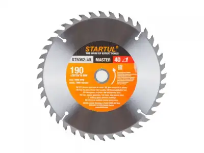 Диск пильный 190х30/20/16 мм 40 зуб. по дереву STARTUL (твердоспл. зуб) наличный и безналичный расчет