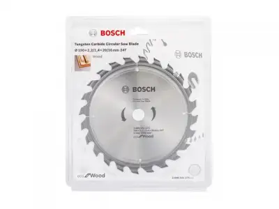 Диск пильный 190х20 мм 24 зуб. по дереву ECO WOOD BOSCH ( твердоспл. зуб) наличный и безналичный расчет
