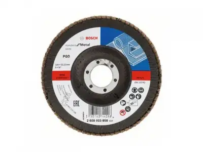 Круг лепестковый 125х22.2 мм K80 конический STANDARD FOR METAL BOSCH наличный и безналичный расчет