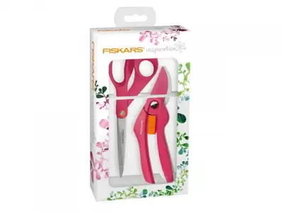 Набор инструмента (секатор+ножницы) FISKARS Inspiration Ruby наличный и безналичный расчет