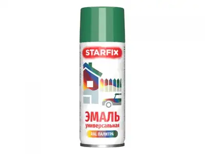 Краска-эмаль аэроз. универсальная зеленый STARFIX 520мл (6029) (Мятно-зеленый, глянцевая) наличный и безналичный расчет