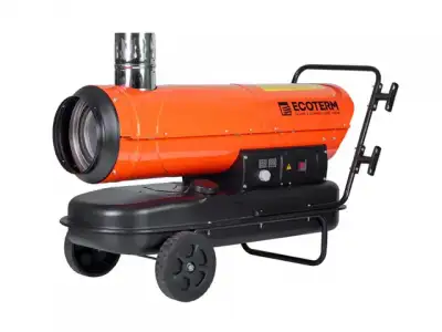 Нагреватель воздуха диз. Ecoterm DHI-30W непрям., 30 кВт, 2 колеса (Мощность 30кВт, Производительность 760 м3/ч, Термостат) наличный и безналичный расчет