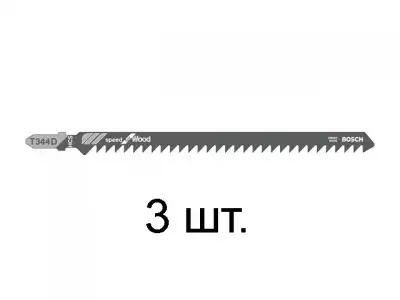 Пилка лобз. по дереву T344D (3 шт.) BOSCH (пропил прямой, грубый, быстрый рез) наличный и безналичный расчет