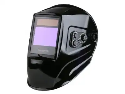 Щиток сварщика  с самозатемняющимся светофильтром Solaris ASF800S Black (1/1/1/1, 102х68мм, DIN 4/5-9/9-13 (регул), 4 сенсора, шлифовка, рег.чувств., наличный и безналичный расчет