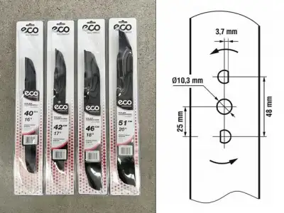 Нож для газонокосилки 46 см ECO (в блистере, для LG-533, LG-534, LG-633, LG-634) наличный и безналичный расчет