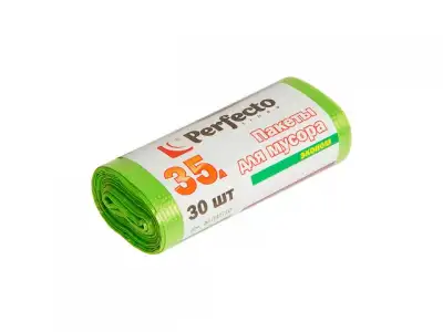 Пакеты для мусора эконом, 35 л, 30 шт., PERFECTO LINEA (Тип дна: звезда.) наличный и безналичный расчет