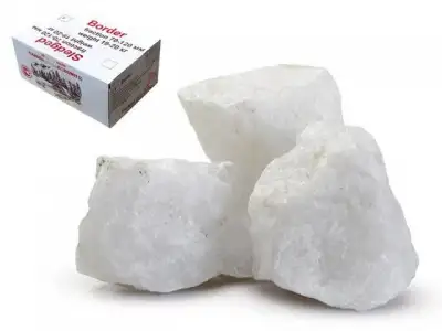 Камень для бани  Кварц (жаркий лед), колотый, коробка по 10 кг, ARIZONE наличный и безналичный расчет