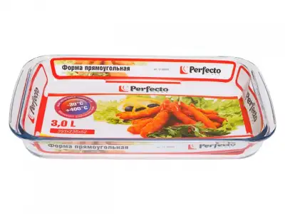 Форма из жаропрочного стекла, 3.0 л, прямоугольная, 393х236х52 мм, PERFECTO LINEA наличный и безналичный расчет