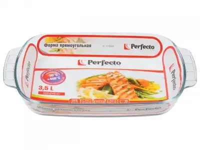 Форма из жаропрочного стекла, 3.5 л, прямоугольная, 402х248х61 мм, PERFECTO LINEA наличный и безналичный расчет