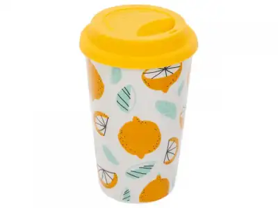 Кружка керамическая, 400 мл, Лимонная, PERFECTO LINEA наличный и безналичный расчет