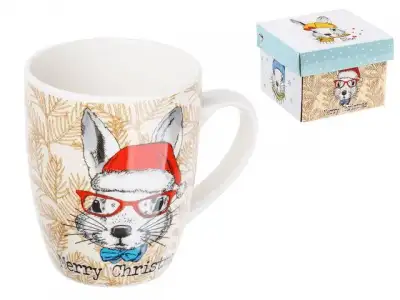 Кружка керамическая, в кор., 360 мл, Bunny 1-4, PERFECTO LINEA наличный и безналичный расчет