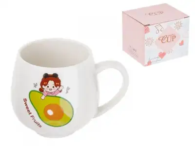 Кружка керамическая, 350 мл, Sweet fruits, авокадо, PERFECTO LINEA наличный и безналичный расчет