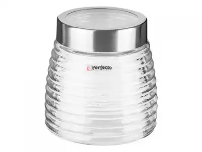 Банка для сыпучих продуктов стеклянная Ажур (Azhur) 900 мл, PERFECTO LINEA наличный и безналичный расчет
