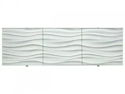 Экран под ванну 3D 1,5м, волна белая, PERFECTO LINEA наличный и безналичный расчет