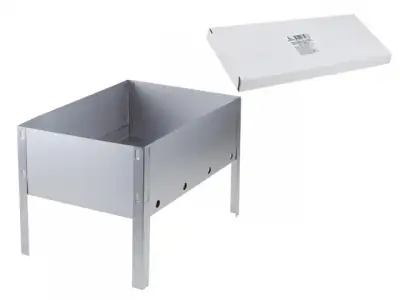 Мангал со складным дном в г/кор (335 х 230 х 230 х 0,4толщ, дно - 2части.335 х115мм), PERFECTO LINEA наличный и безналичный расчет