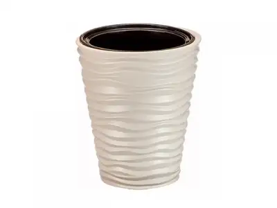 Кашпо ДЮНА D340мм H385мм 9/19,5л со вставкой (кремовый) IDEA наличный и безналичный расчет