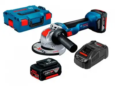 Аккум. углошлифмашина BOSCH GWX 18V-10 L-BOXX (18.0 В, 2 акк., 5.0 А/ч, Li-Ion, диск 125х22.0 мм) наличный и безналичный расчет