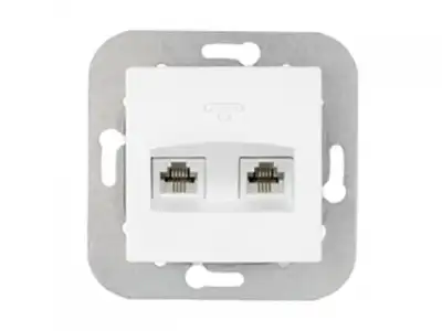 Розетка 2-ая телефонная (скрытая) белая, Уют, Bylectrica (Розетка  ТР24-055 Гарантийный срок:24 месяца) наличный и безналичный расчет