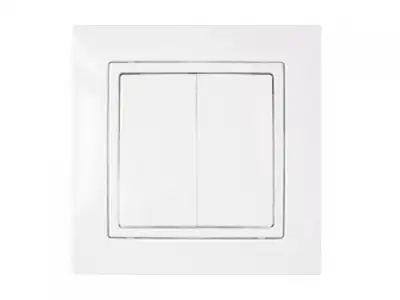 Выключатель 2 клав. (cкрытый, 10А, брызг. защ.) белый,Уют, Bylectrica наличный и безналичный расчет