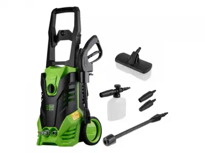 Очиститель высокого давления DGM Water 160 (2.20 кВт, 160 бар, 480 л/ч, самовсасывание, встроенный + активный пеногенератор, щетка) наличный и безналичный расчет