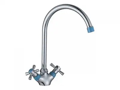 Смеситель для кухни (Lt) вентильный синий DR51028-Blue Decoroom наличный и безналичный расчет