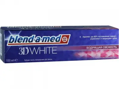 Зубная паста 3D White Бодрящая свежесть 100 мл Blend-a-Med наличный и безналичный расчет