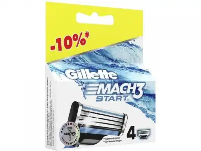 Кассеты для бритвы Mach 3 Start 4 шт. Gillette наличный и безналичный расчет